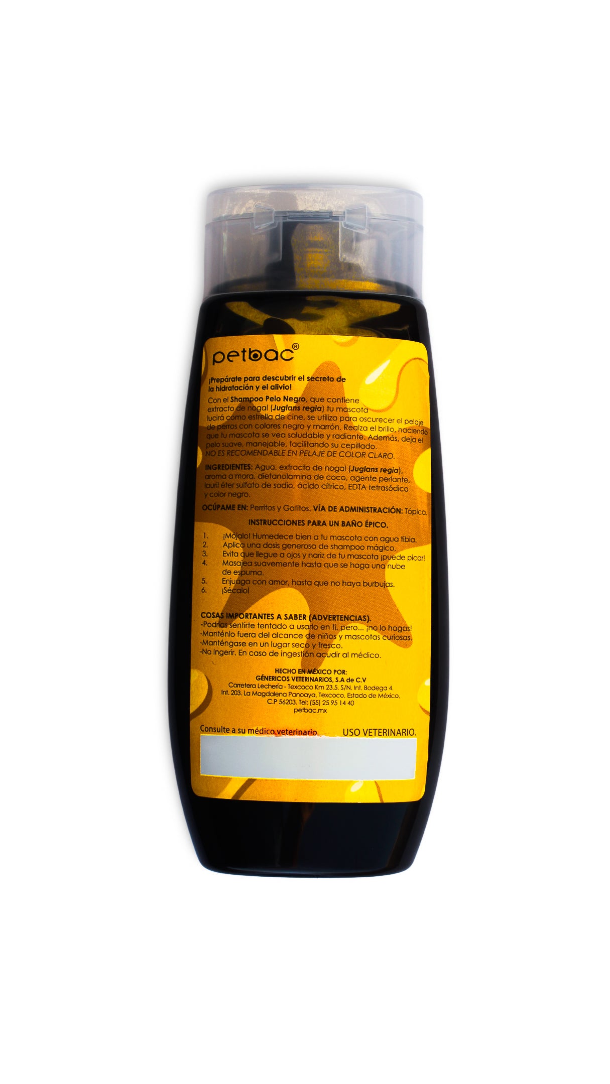 Shampoo Cuidado Especial Pelaje Negro 400 Ml - Petbac Shampoo Cuidado Especial Pelaje Negro 400 Ml - Petbac